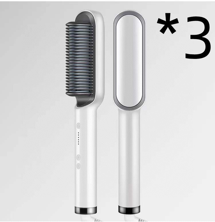 Nuova piastra per capelli 2 in 1, pettine caldo, ferro arricciacapelli a ioni negativi, spazzola elettrica a doppio scopo - Ciondolandia