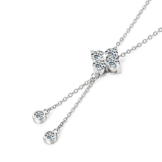 Collana con ciondolo a forma di trifoglio semplice - Ciondolandia