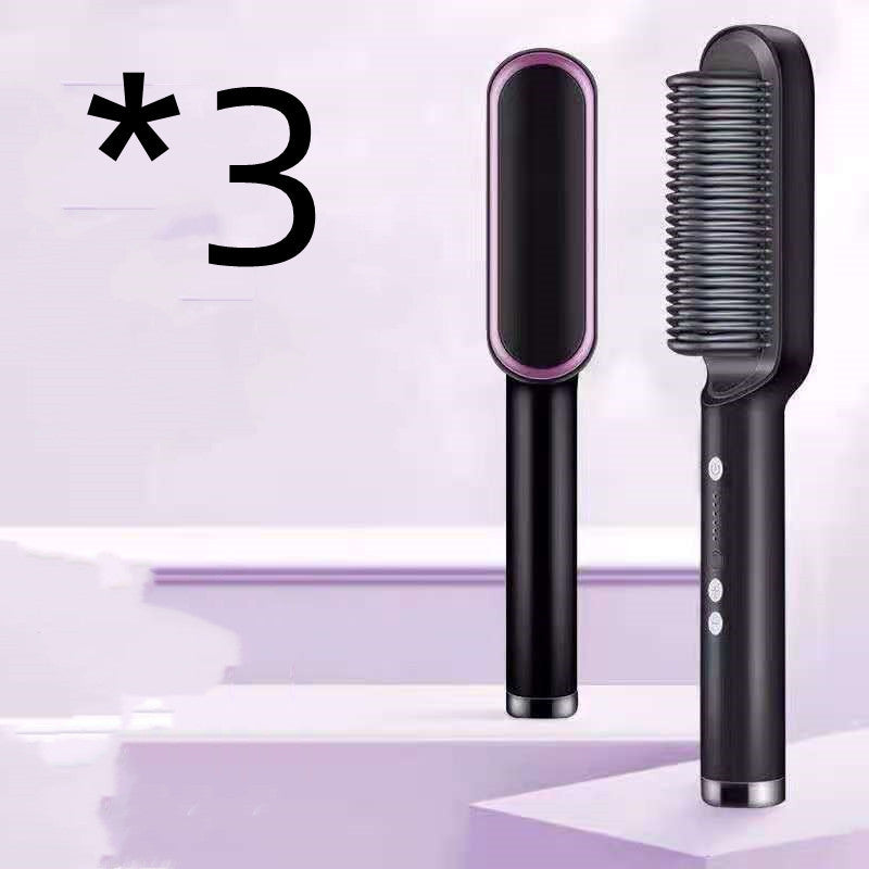 Nuova piastra per capelli 2 in 1, pettine caldo, ferro arricciacapelli a ioni negativi, spazzola elettrica a doppio scopo - Ciondolandia